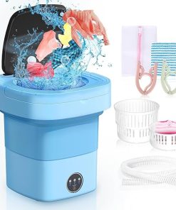 Folding Mini Washing Machine 11L with 3 Cleaning Modes for Travel