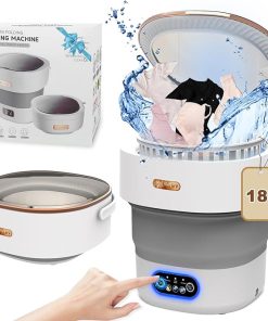 Portable 18L Mini Washing Machine with Foldable Design for Travel