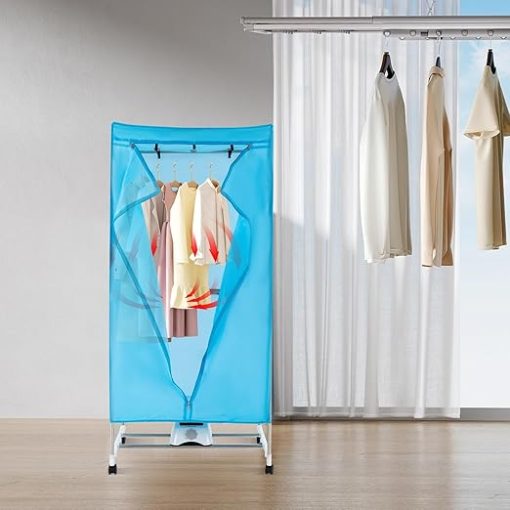 1000w Portable Clothes Dryer Mini with Timing and Universal Wheels - Image 2