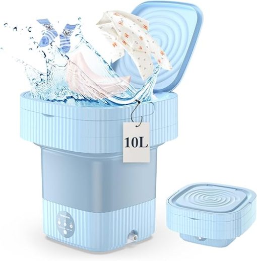 Compact 10L Portable Washing Machine for Travel and Camping Use