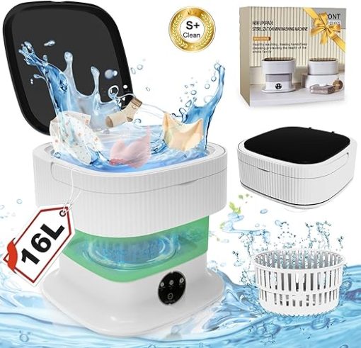 Portable 18L Washing Machine - 60W Top Load Ideal for Travel and Camping