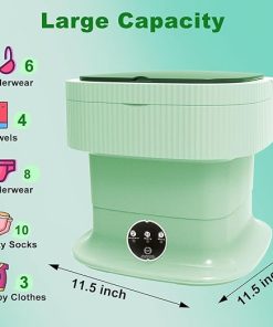 Compact 15L Portable Washing Machine and Spin Dryer for Travel 2