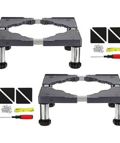 Mini Fridge Stand with Adjustable Base Tray Anti-Vibration 2 Pack