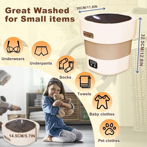 Compact Portable Mini Washing Machine for RV and Apartment Use - Image 2