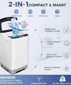 Nictemaw 20Lbs Portable Washer Dryer Combo Compact Machine for Apartments 2