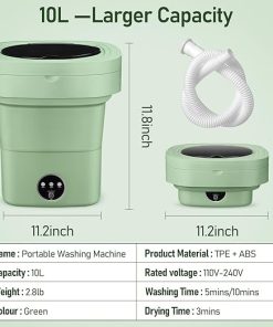 Foldable Portable Washing Machine Mini Washer for Travel and Apartments 2