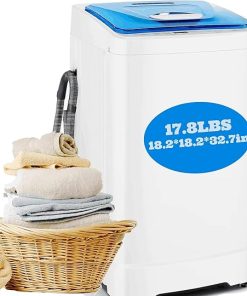 Nictemaw MB005572_BL Portable Washing Machine 17.8 lbs Blue White