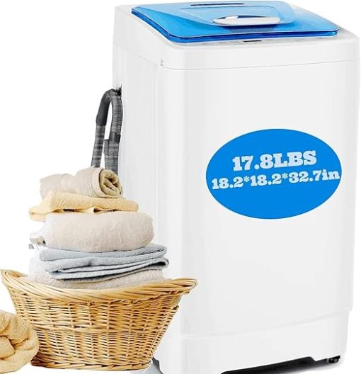Nictemaw MB005572_BL Portable Washing Machine 17.8 lbs Blue White
