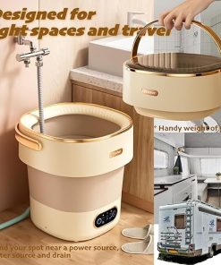 Portable 13L Mini Washing Machine for Travel RV Baby Clothes 2