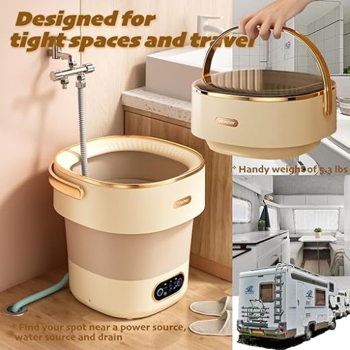 Portable 13L Mini Washing Machine for Travel RV Baby Clothes - Image 2
