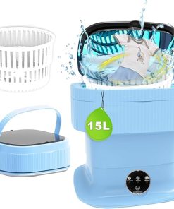Portable 15L Foldable Mini Washing Machine for Travel and Baby Clothes