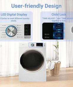 Gas Dryer 8 cu ft 27 Inch Front Load Machine with Steam and Care 2