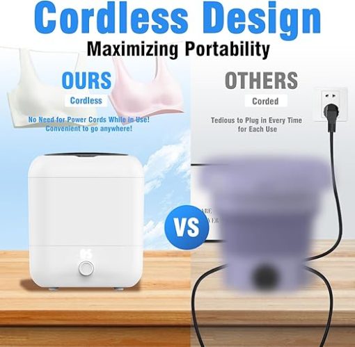 Portable Rechargeable Mini Washing Machine for Baby Clothes 5L - Image 2