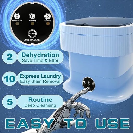 Portable Folding Washing Machine for Small Clothes and Baby Items - Image 2