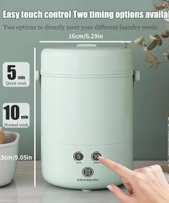 Portable Mini Washing Machine for Socks and Underwear – Green 2