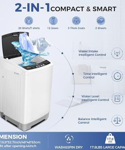 Portable 2.4 Cu.ft Washing Machine with Drain Pump for Home RV 2