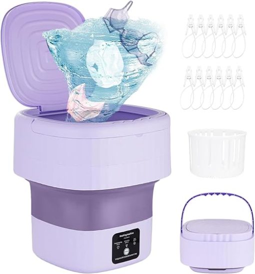 Portable Mini Washing Machine Compact Washer Dryer Combo for Small Items - Image 2