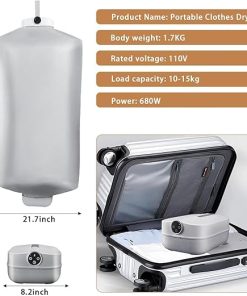 Portable Clothes Dryer for Apartments and Travel with Timer Function 2