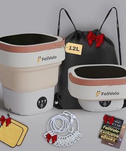 Portable Foldable Washing Machine 12L for Baby Clothes and Delicates