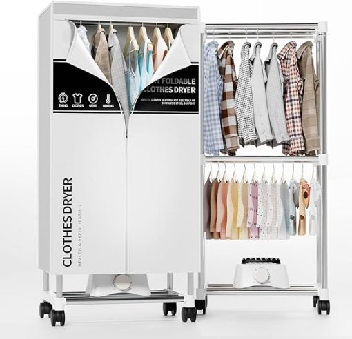 Portable Clothes Dryer with Timer and Large Capacity Laundry Rack - Image 2