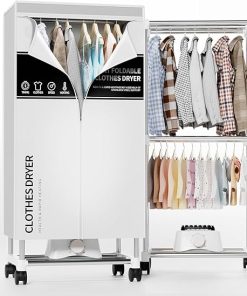 Portable Clothes Dryer with Timer and Large Capacity Laundry Rack