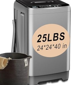 Compact Portable 25lbs Top Load Washing Machine with LED Display