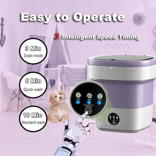 Portable 18L Foldable Mini Washing Machine for Baby Clothes - Image 2