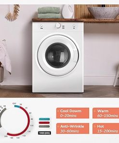Euhomy 3.5 Cu. Ft. 1500W Stainless Steel Clothes Dryer for Home 2