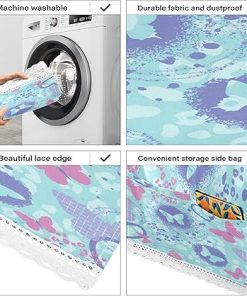 Butterflies Washer and Dryer Cover with Refrigerator Dust Cover 2