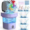Compact Manual Washing Machine, Hand Crank Clothes Dryer for Camping 4