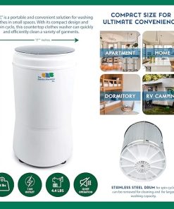 Compact Drop Washer for Apartments – Stainless Steel, Easy Cleanup 2