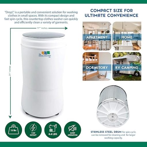 Compact Drop Washer for Apartments - Stainless Steel, Easy Cleanup - Image 2