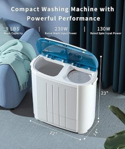 Auertech 14lbs Portable Washer Mini Twin Tub Laundry Machine 2
