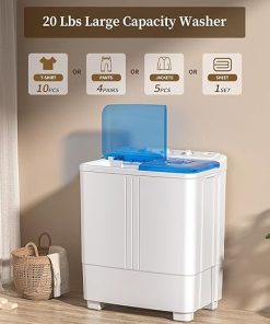 Compact Twin Tub Portable Washer and Spinner for Apartments RVs 2