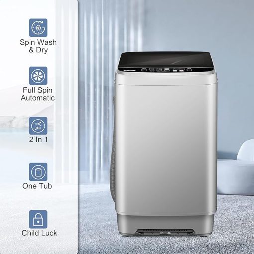 Portable 25 LBS Washing Machine with LED Display and 10 Wash Programs - Image 2