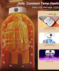 Portable Foldable Dryer with Remote Control for Travel and Home 2